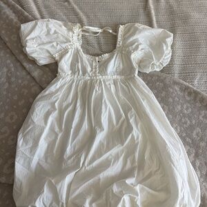 Entro White Puff Sleeve and Bottom Dress